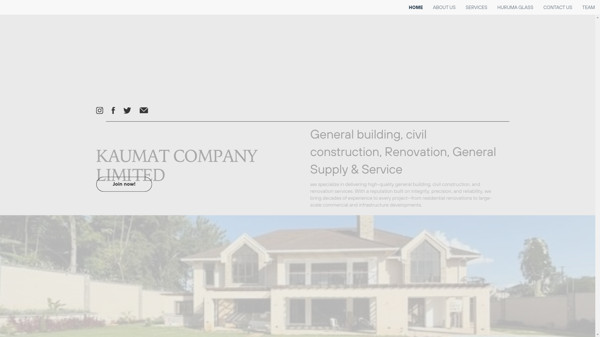 website screenshot of https://kaumatcompany.com/
