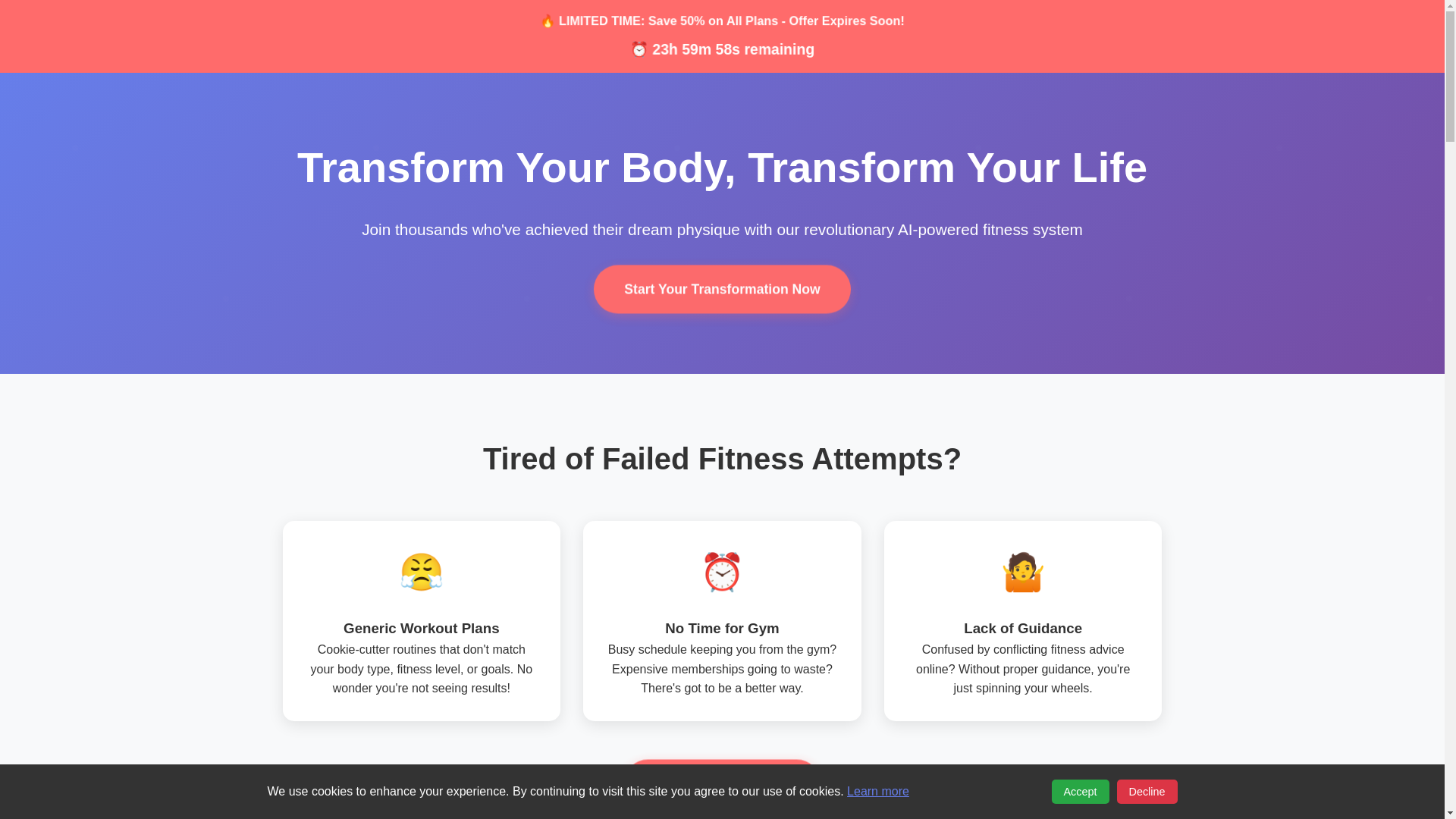 website screenshot of https://zenithfitnesslead.club/