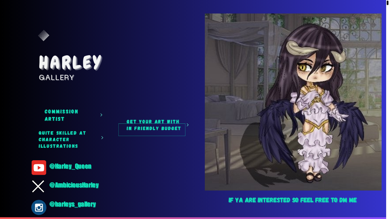 website screenshot of https://harley-and-cherushii-gallery.my.canva.site/