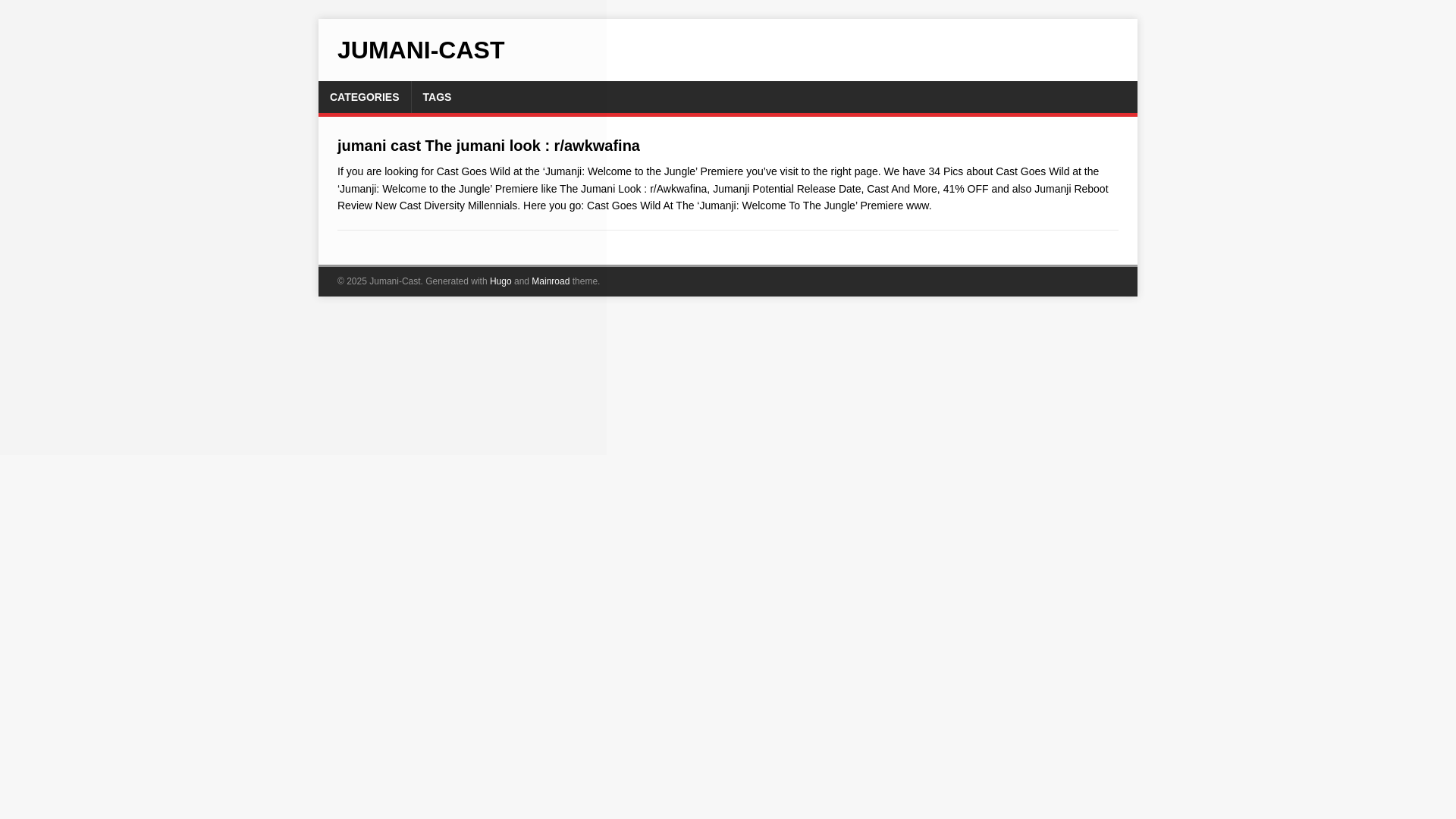 website screenshot of https://jumani-cast.pages.dev/