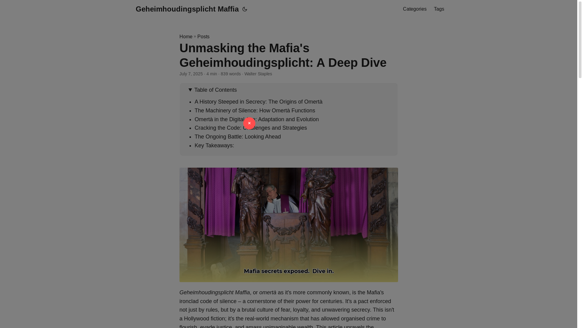website screenshot of https://geheimhoudingsplicht-maffia.pages.dev/