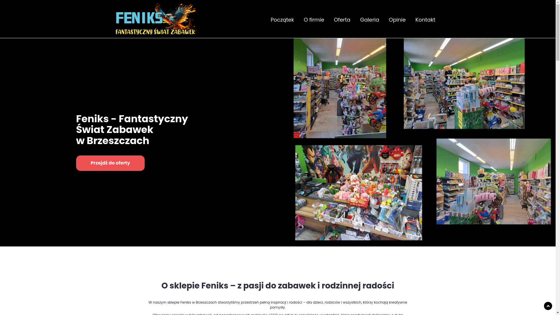 website screenshot of https://feniks-zabawki.pl/