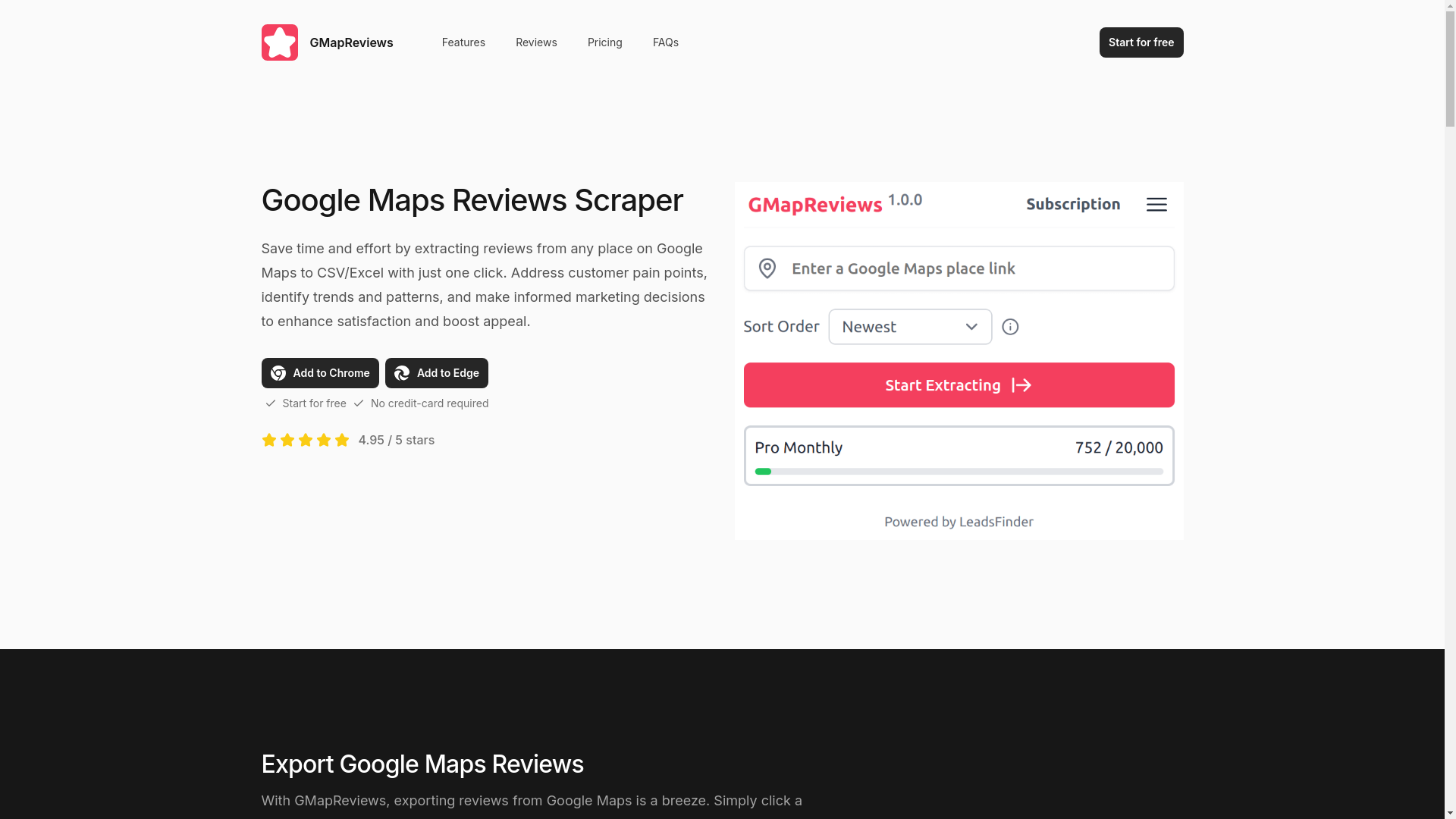 website screenshot of https://gmapreviews.pages.dev/