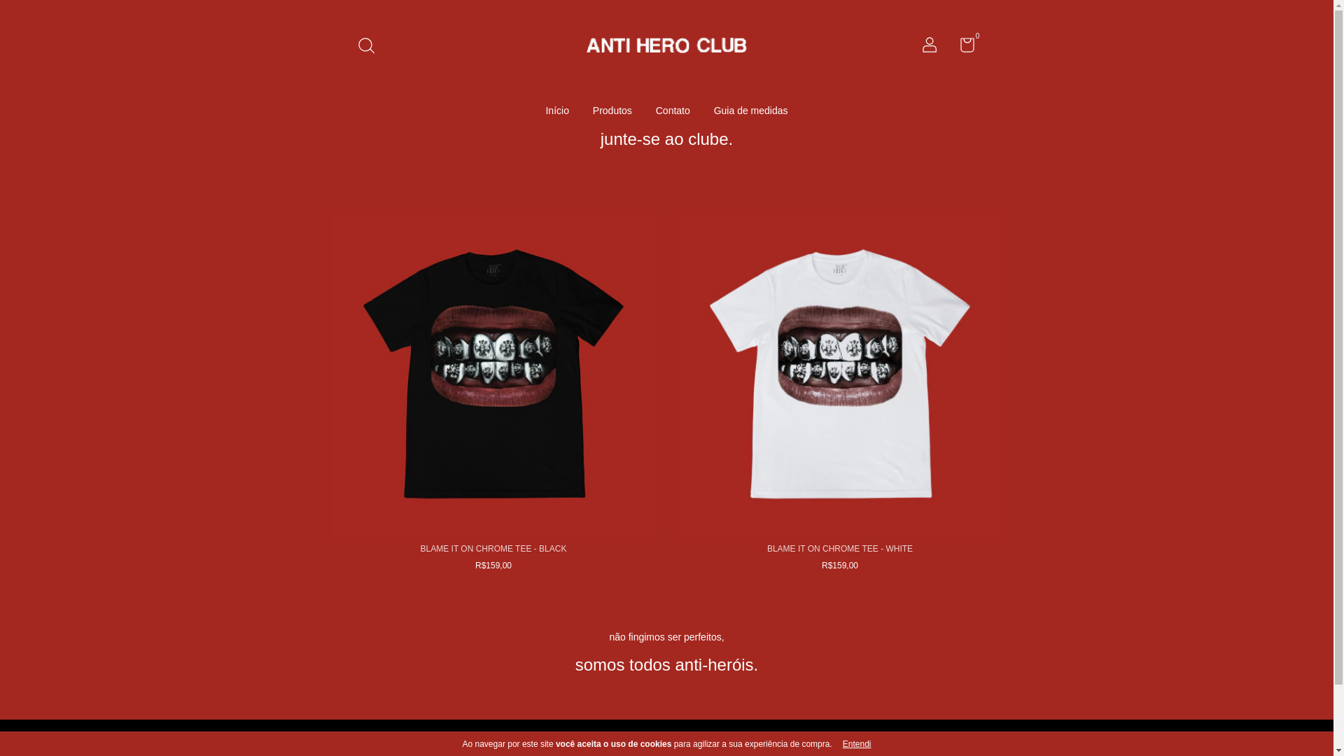 website screenshot of https://antiheroclub.com.br/