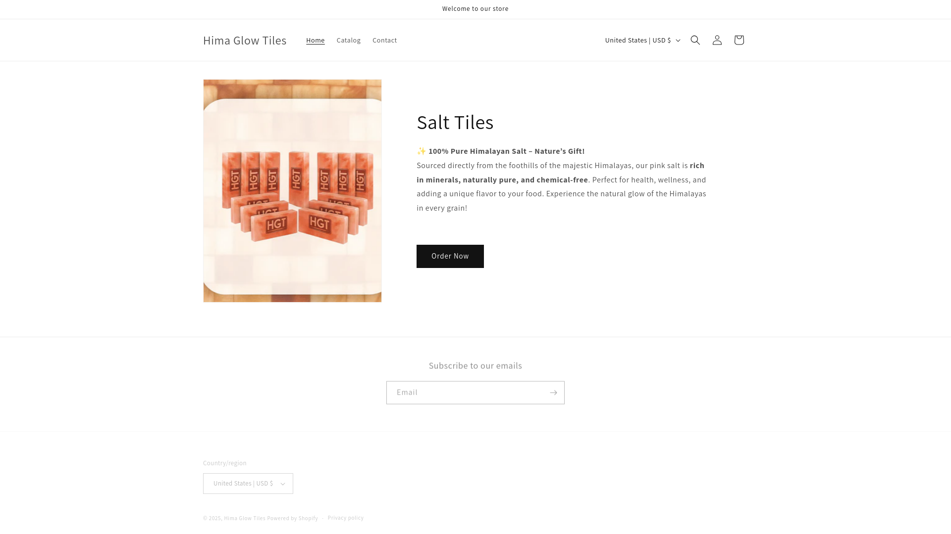 website screenshot of https://himaglowtiles.com/