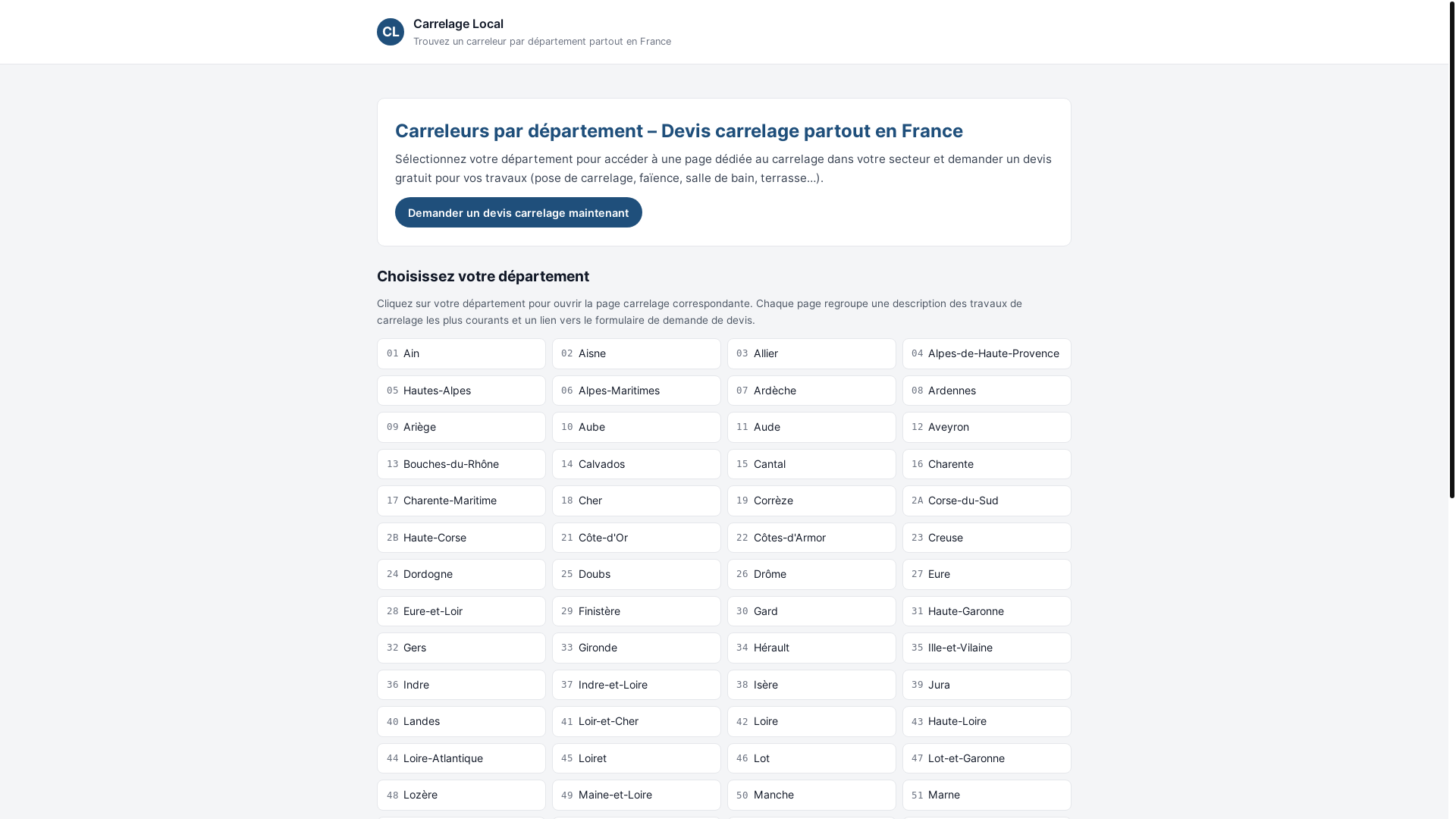 website screenshot of https://carrelage-local.pages.dev/