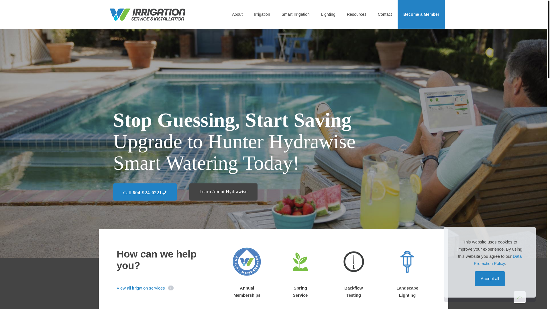 website screenshot of https://meetwestvanirrigation.com/