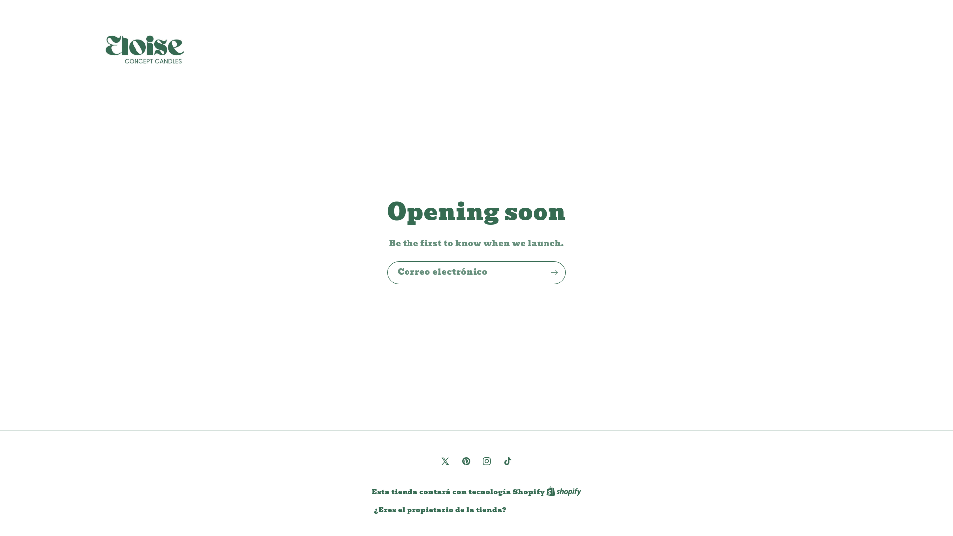 website screenshot of https://eloisecandles.com/