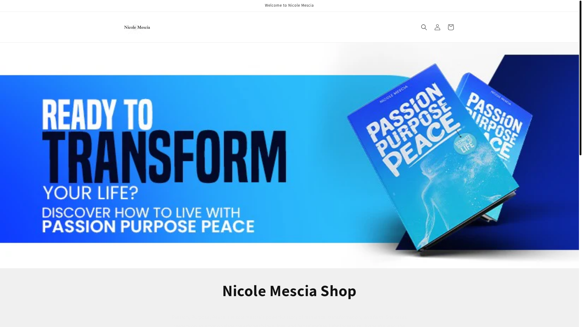website screenshot of https://nicolemesciaauthor.com/