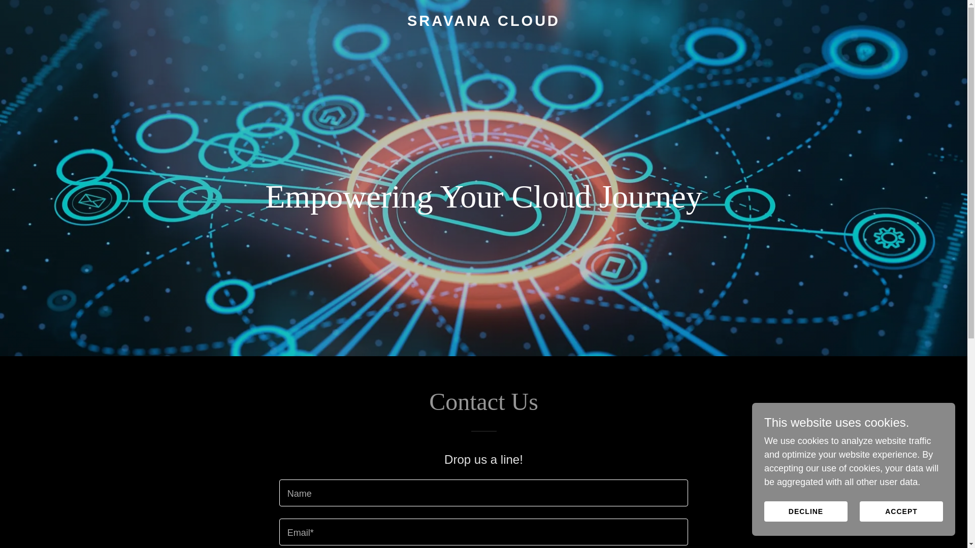 website screenshot of https://sravanacloud.dev/