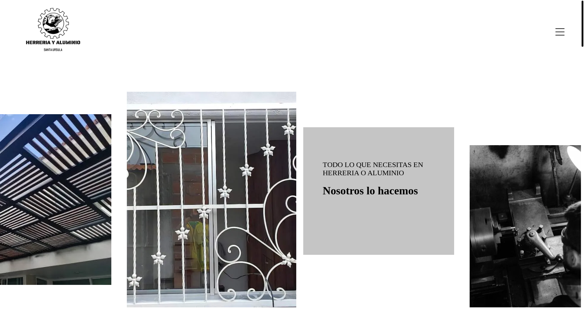 website screenshot of https://herreriayaluminiosantaursula.com/