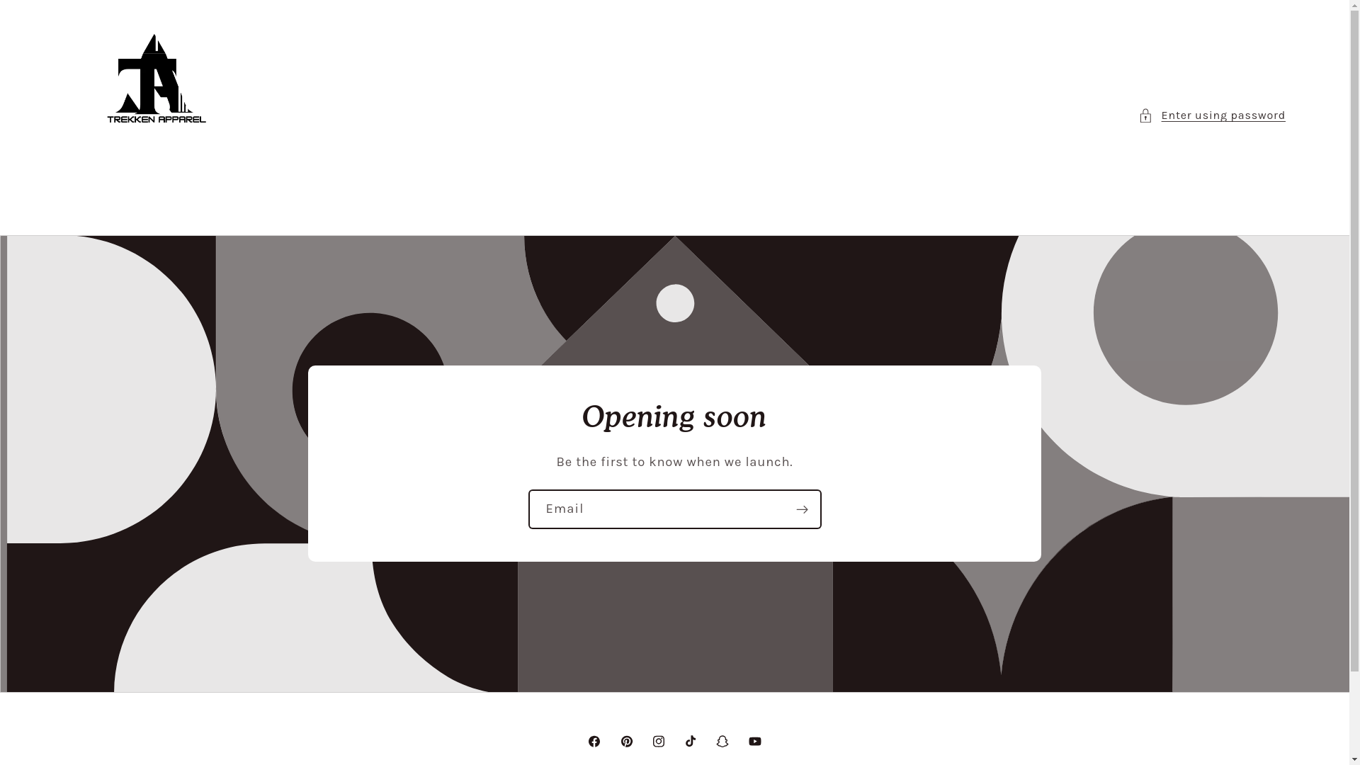 website screenshot of https://trekkenapparel.com/