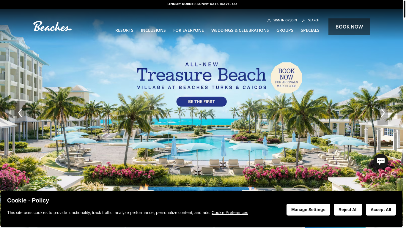 website screenshot of https://turksfamilyvacation.com/