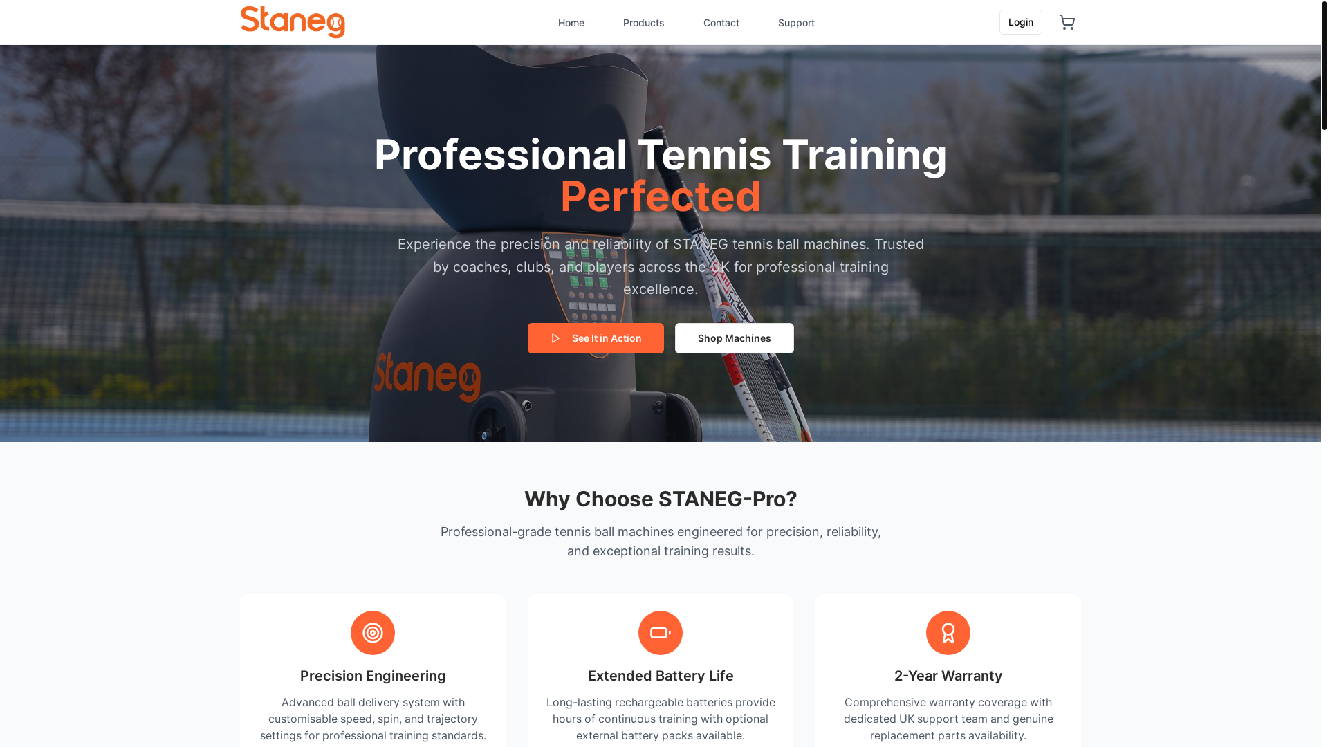 website screenshot of https://staneg-uk.co.uk/