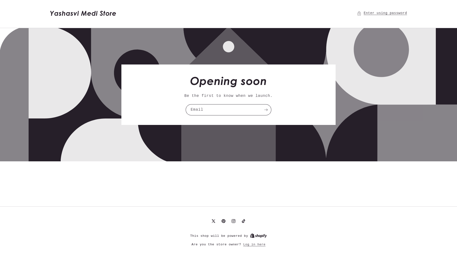 website screenshot of https://yashasvimedistore.com/
