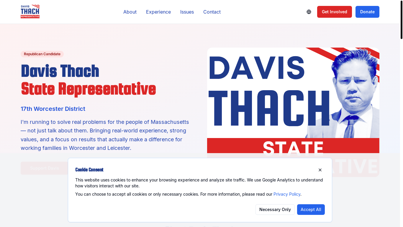 website screenshot of https://votethach.com/