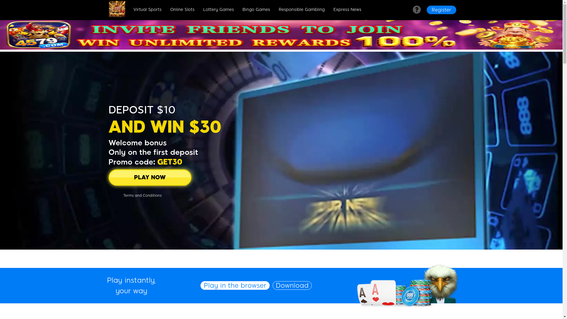 website screenshot of https://playouwinapp.com/