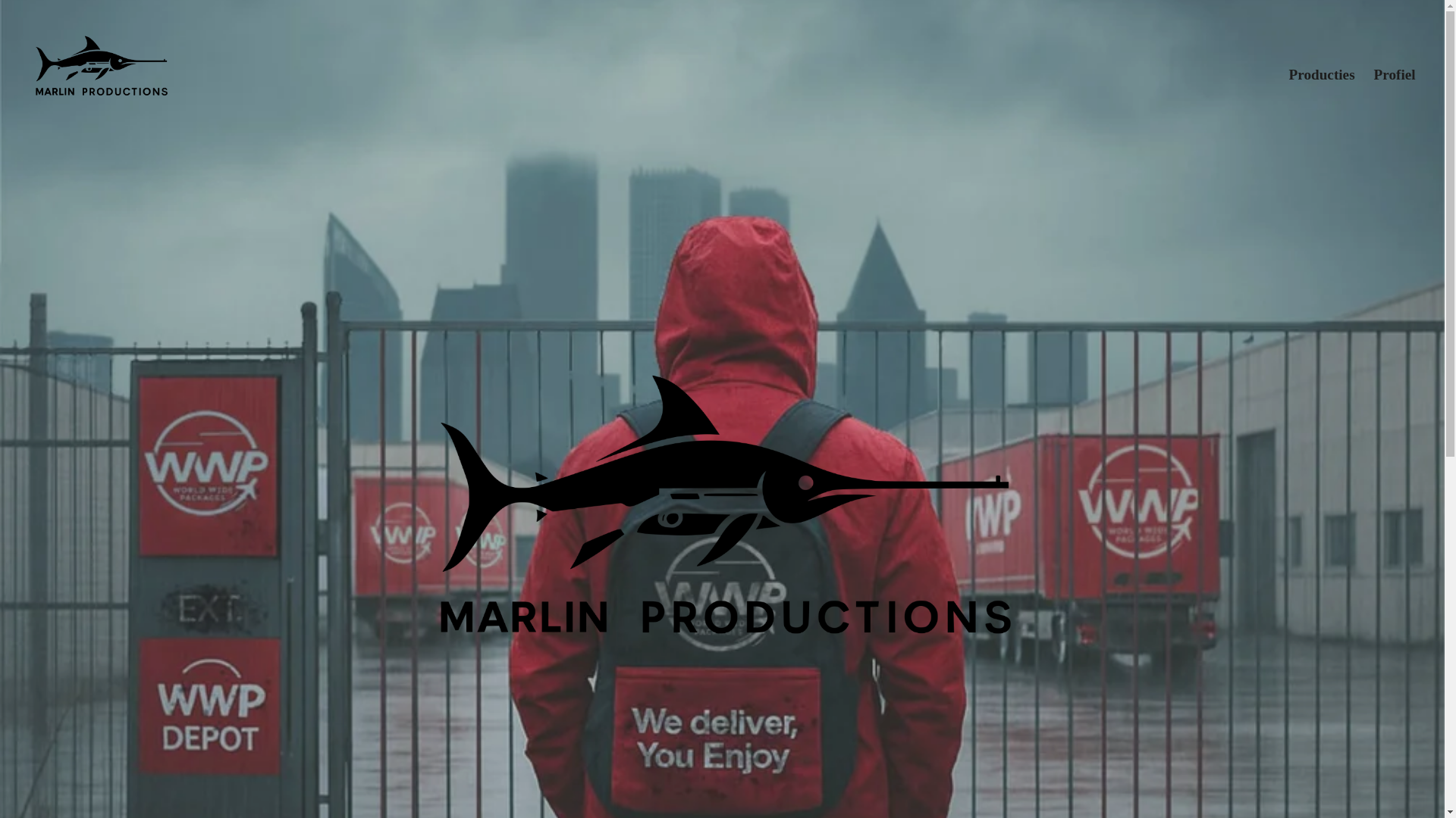 website screenshot of https://marlinproductions.nl/