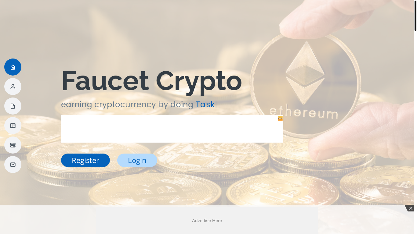 website screenshot of https://faucetcrypto.net/