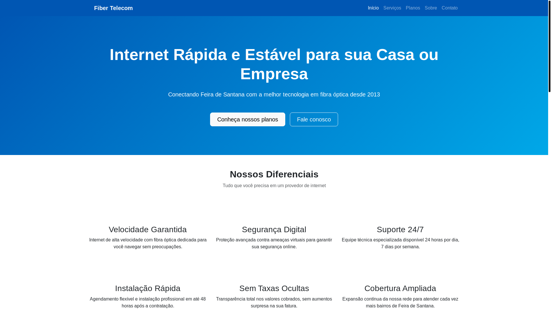 website screenshot of https://fiberprovedordeinternet.store/