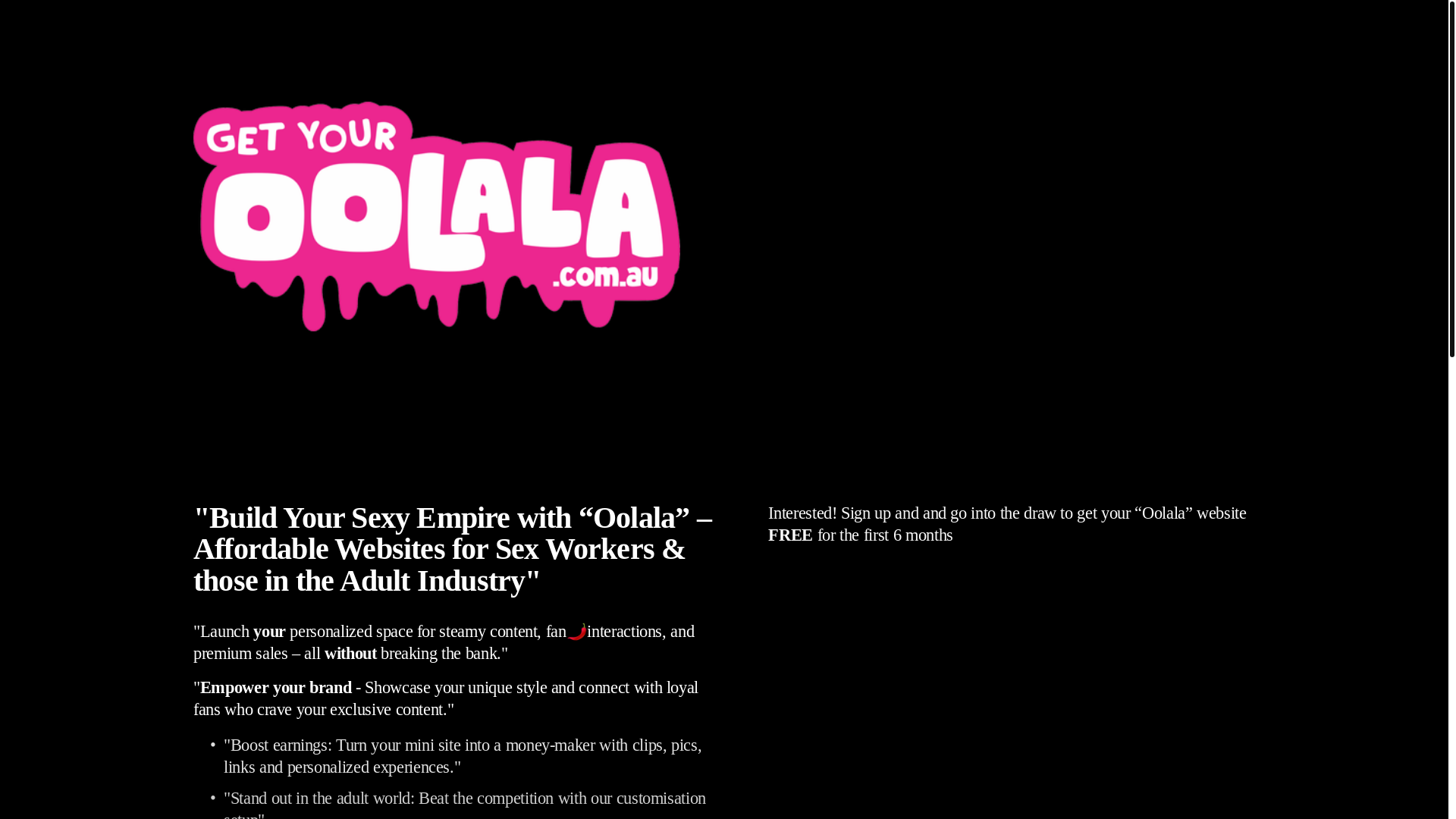 website screenshot of https://oolalawebsites.com/
