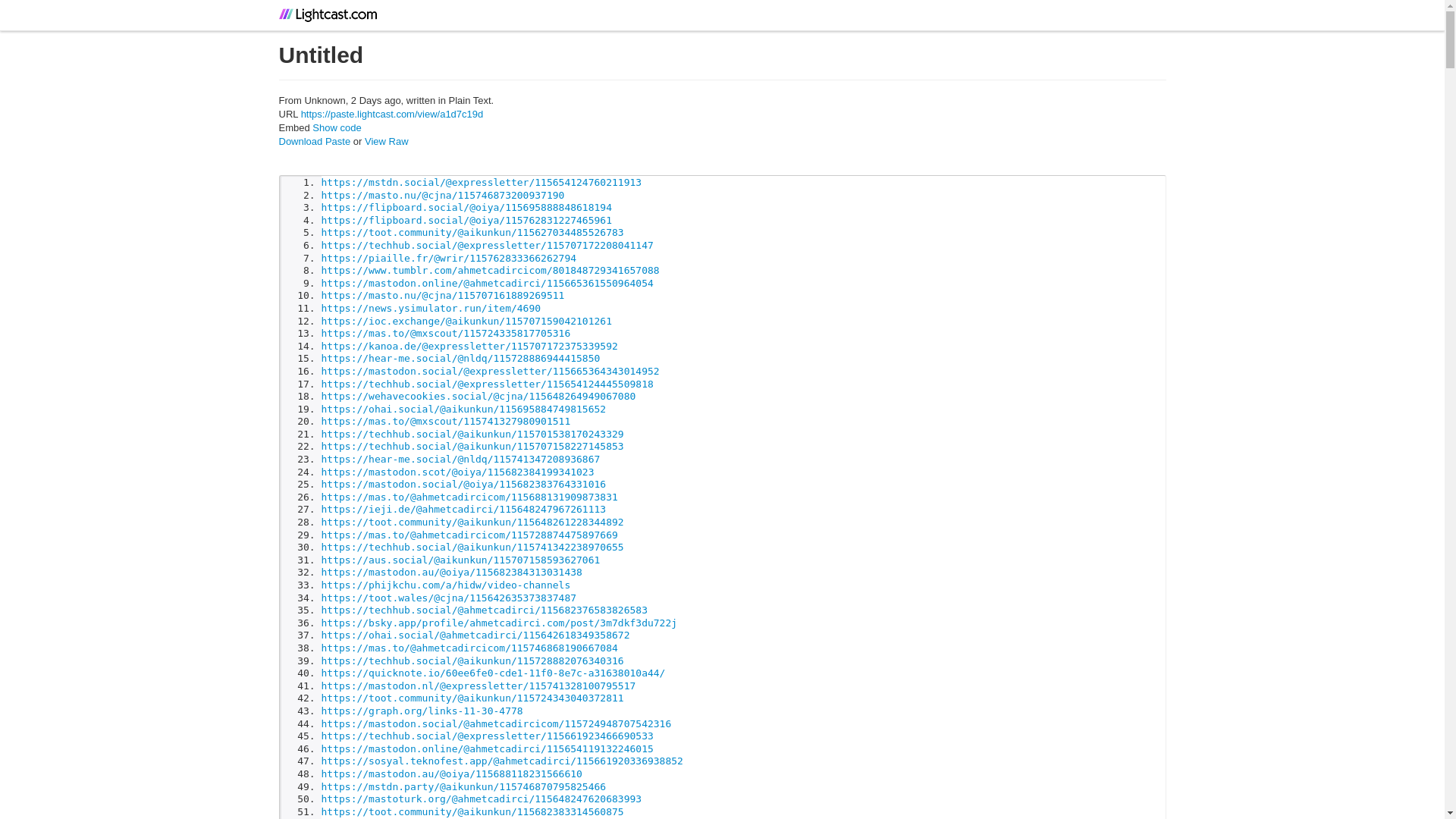 website screenshot of https://paste.lightcast.com/view/a1d7c19d