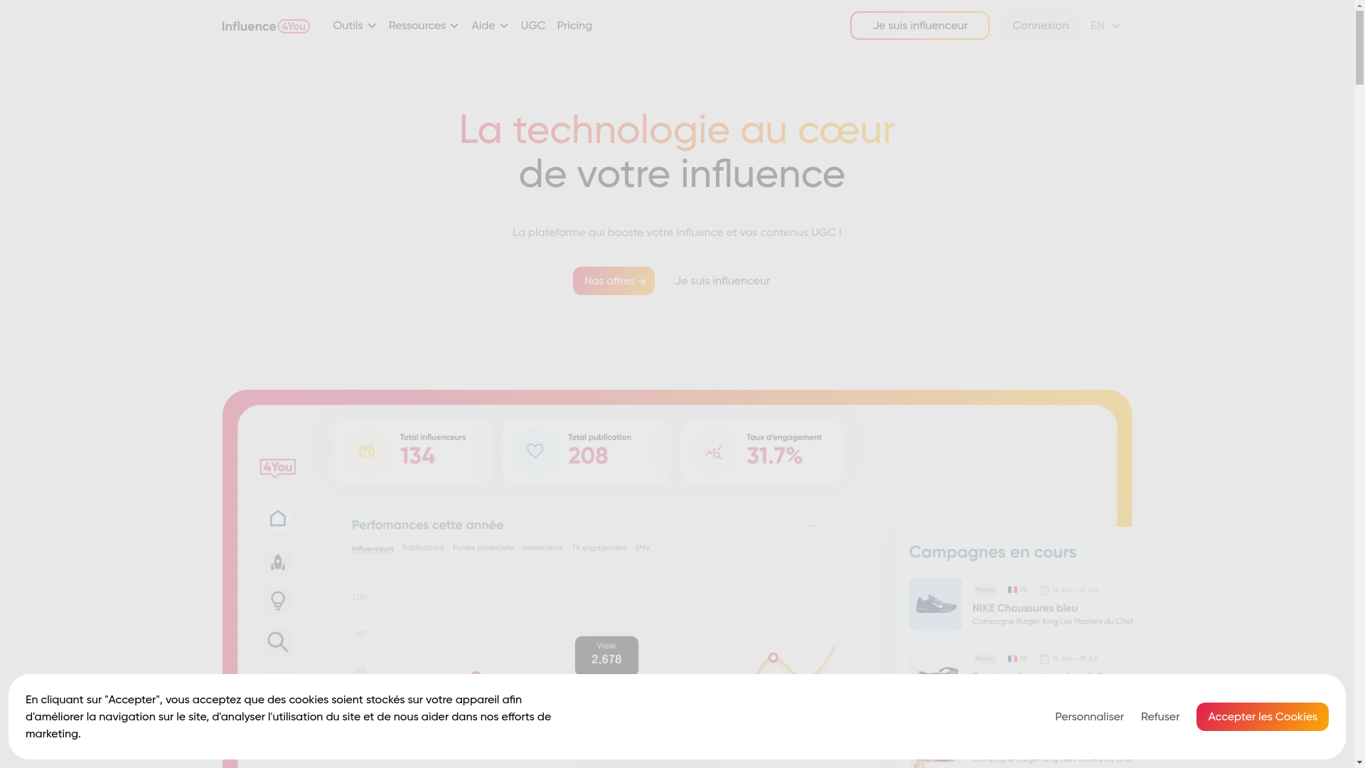 website screenshot of https://joininfluenceforyou.com/