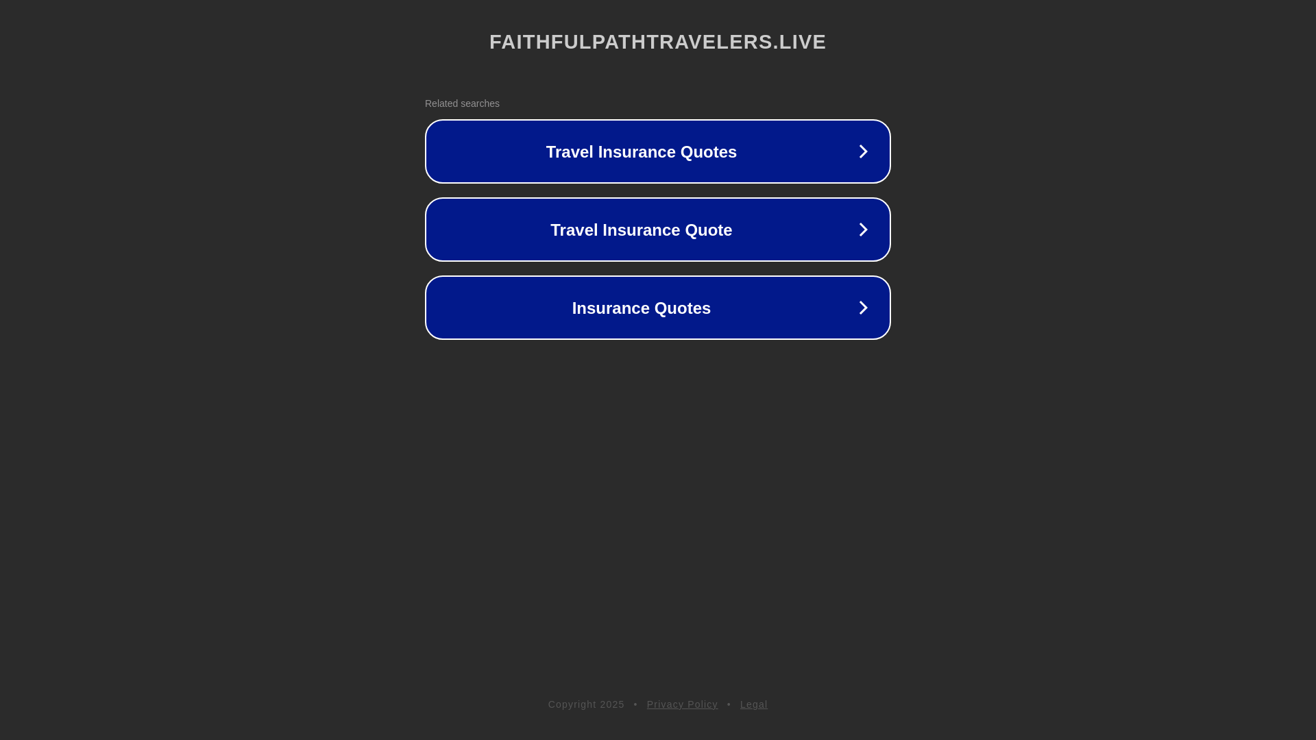 website screenshot of https://faithfulpathtravelers.live/