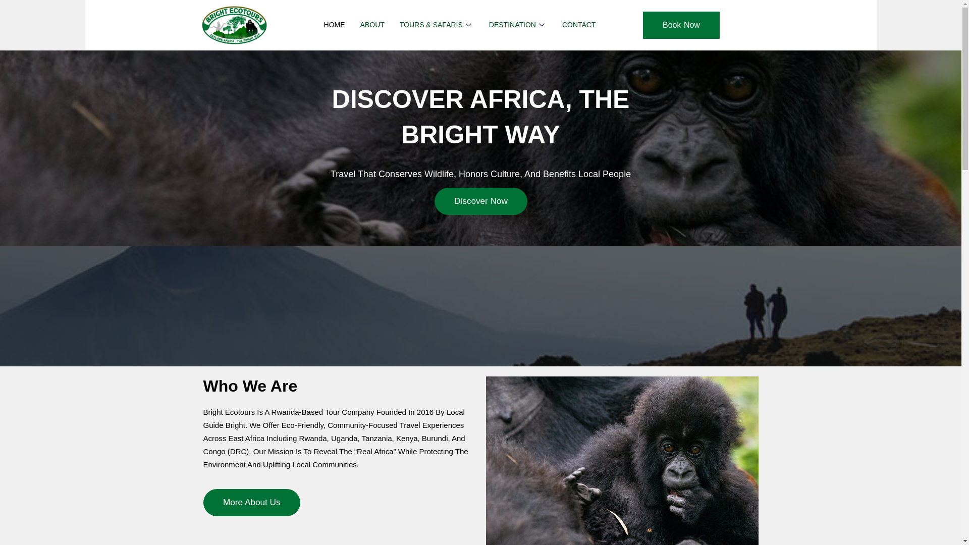 website screenshot of https://brightecotours.rw/