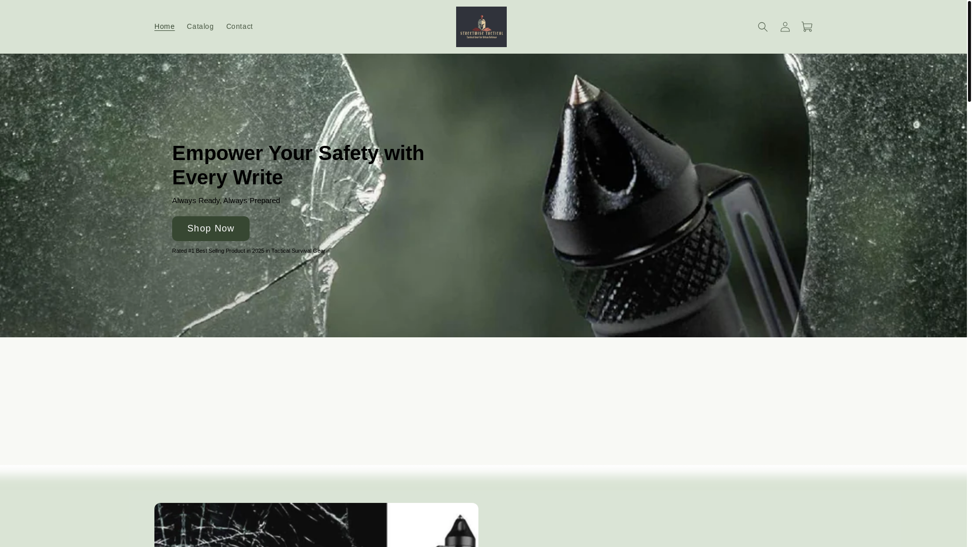 website screenshot of https://streetwise-tactical.com/