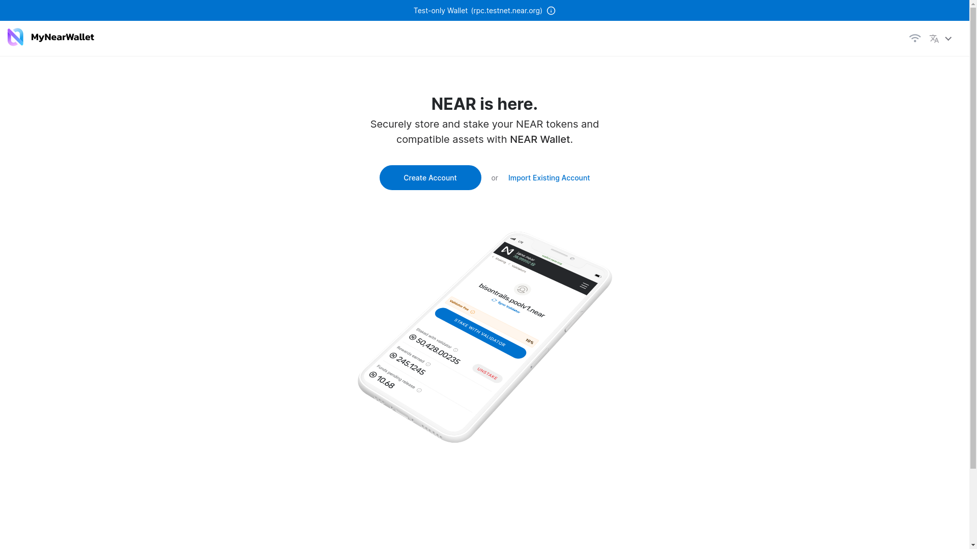 website screenshot of https://app-page-testnet.pages.dev/