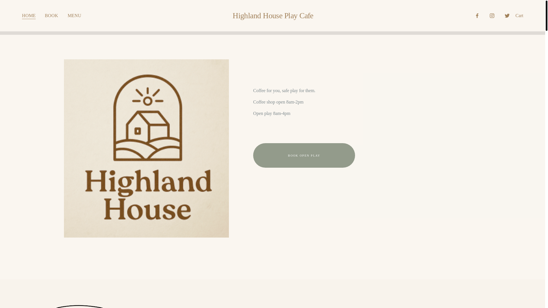 website screenshot of https://highlandhouseplaycafe.com/