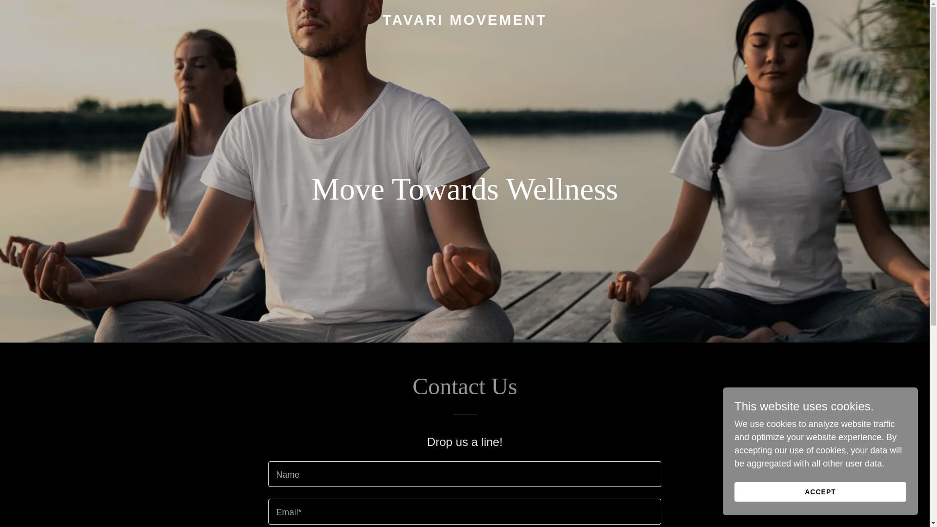 website screenshot of https://tavarimovement.com/
