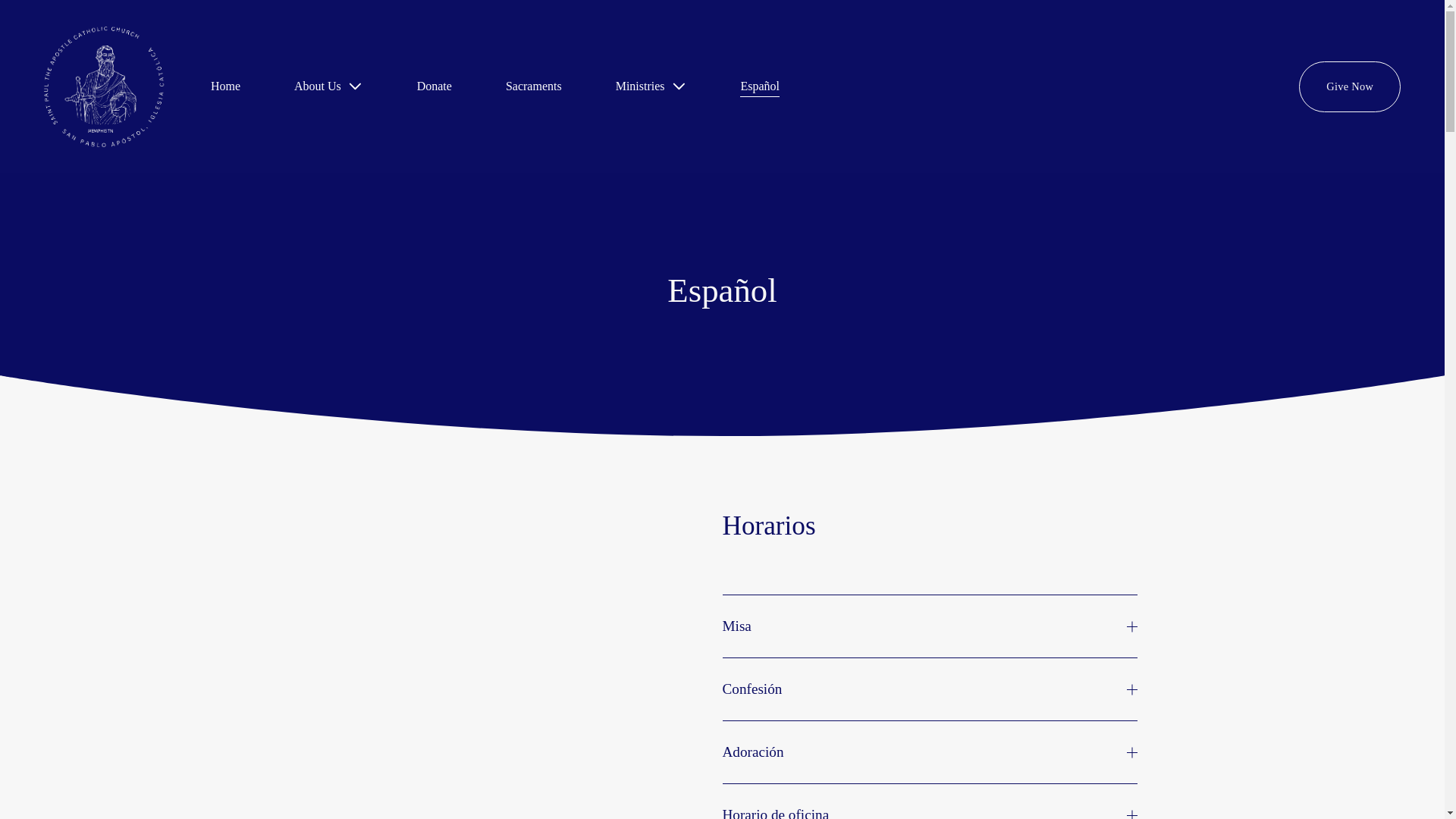 website screenshot of https://sanpablomemphis.org/