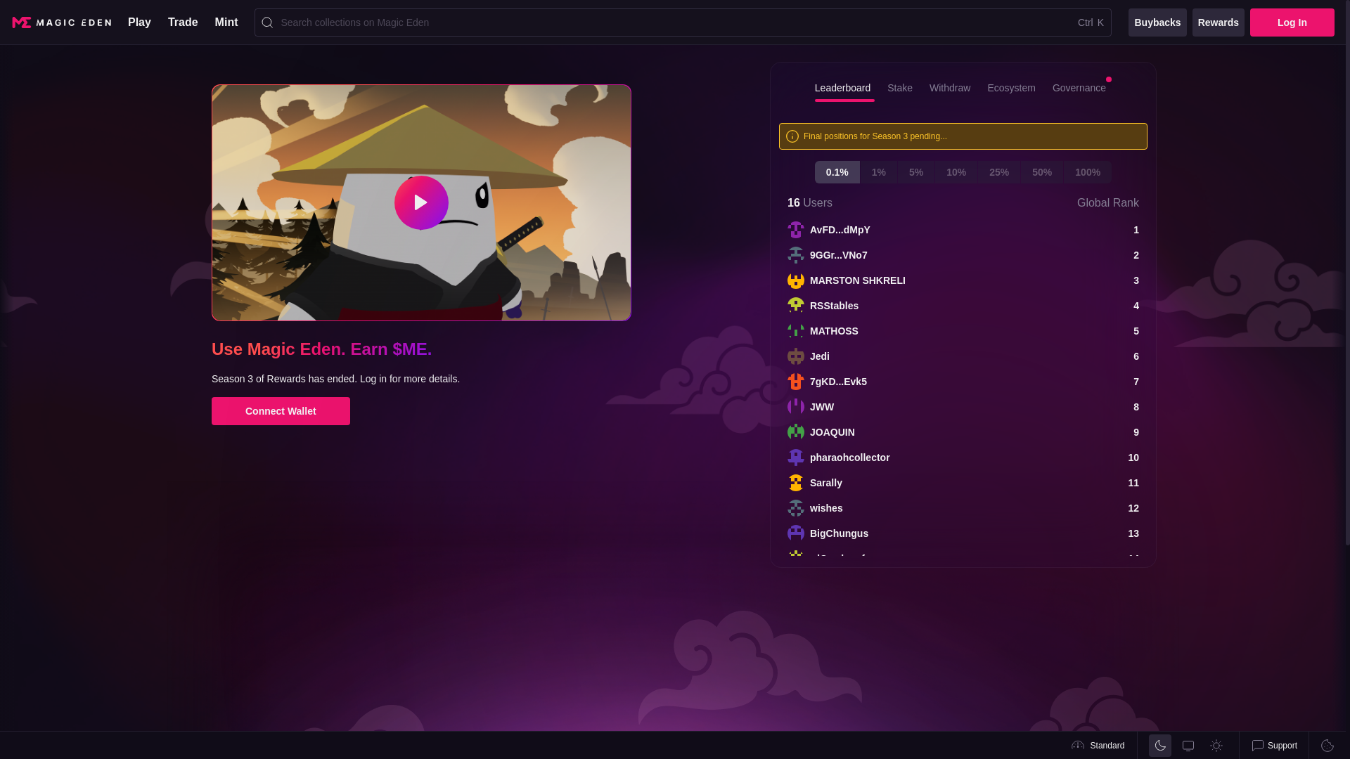 website screenshot of https://magiceden-5p3p.pages.dev/
