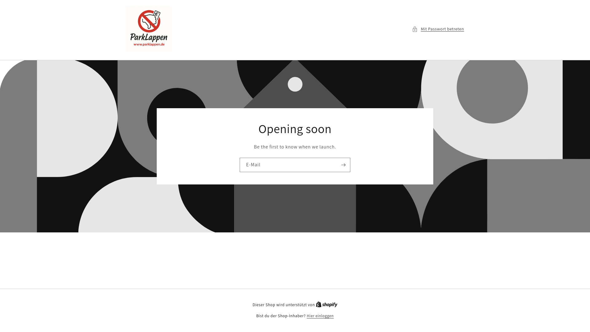 website screenshot of https://parklappen.de/