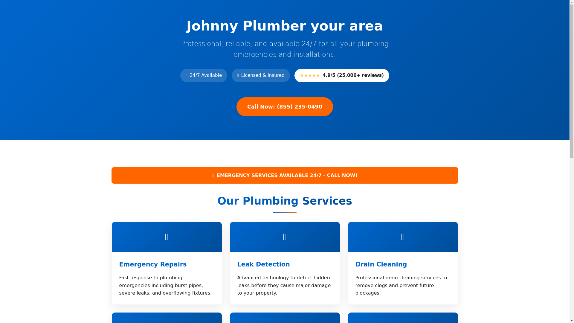 website screenshot of https://kevinplumber.site/