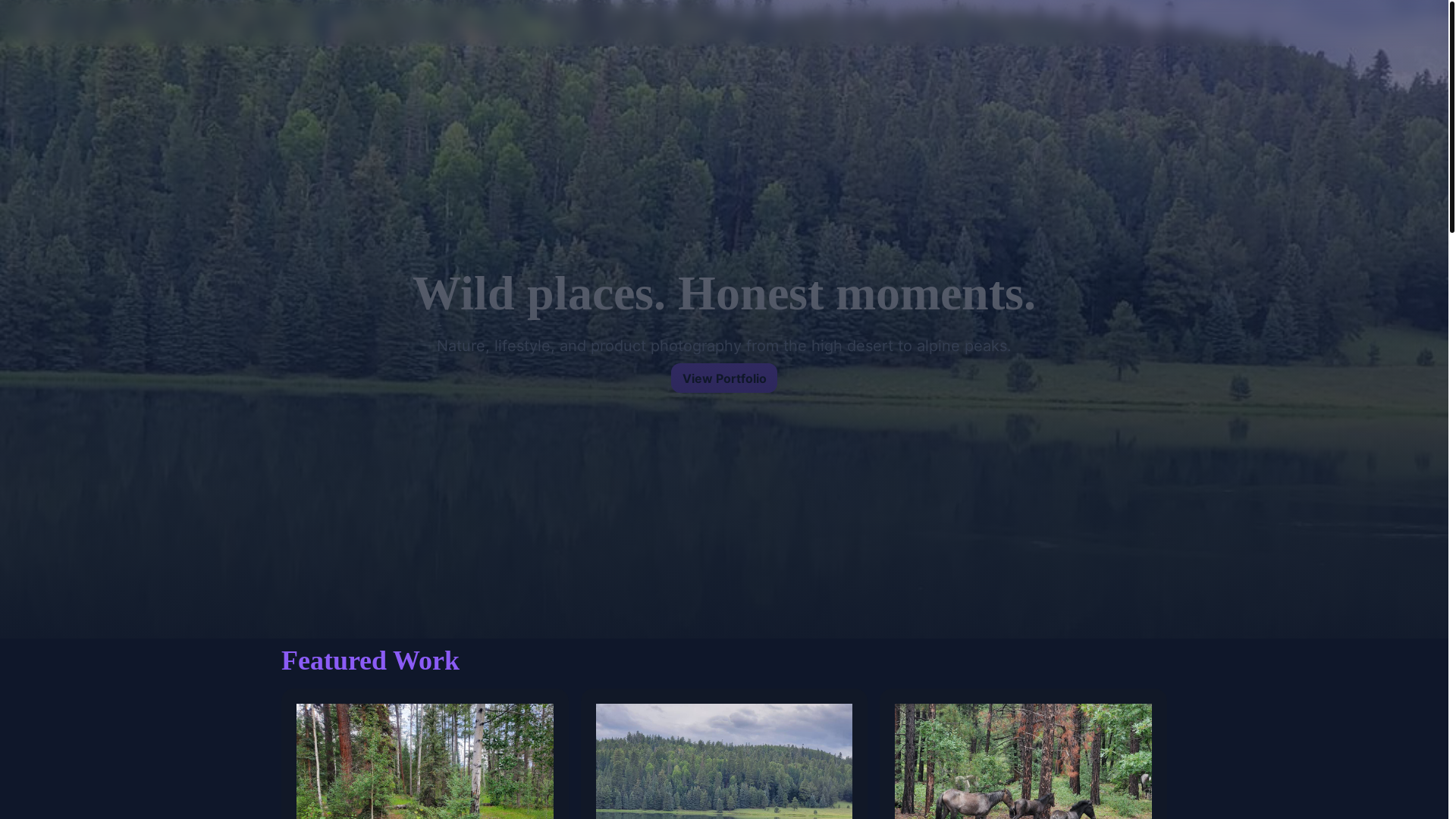 website screenshot of https://mountaingirlimages.photography/
