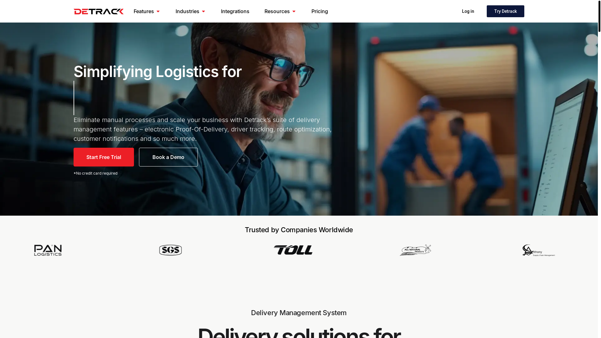website screenshot of https://trydetrack.com/