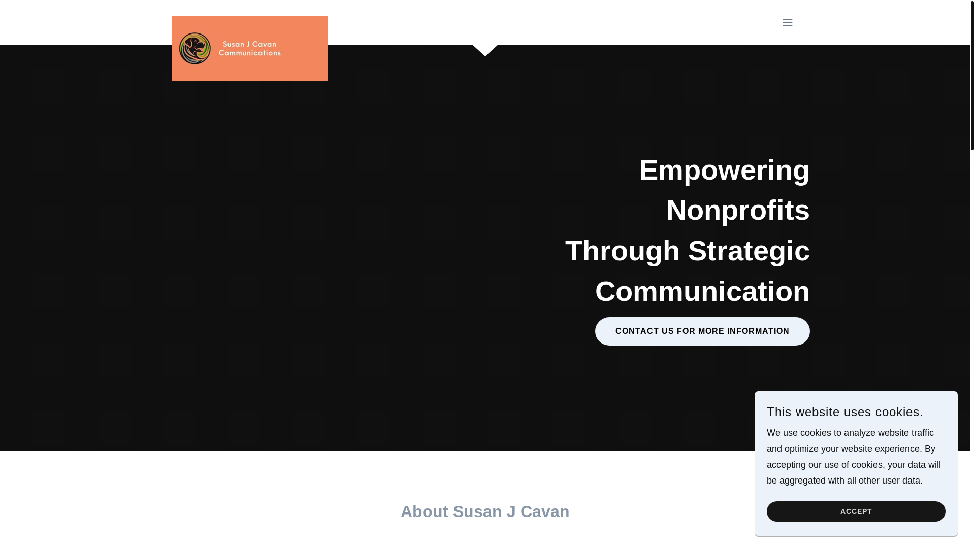 website screenshot of https://susanjcavan.com/