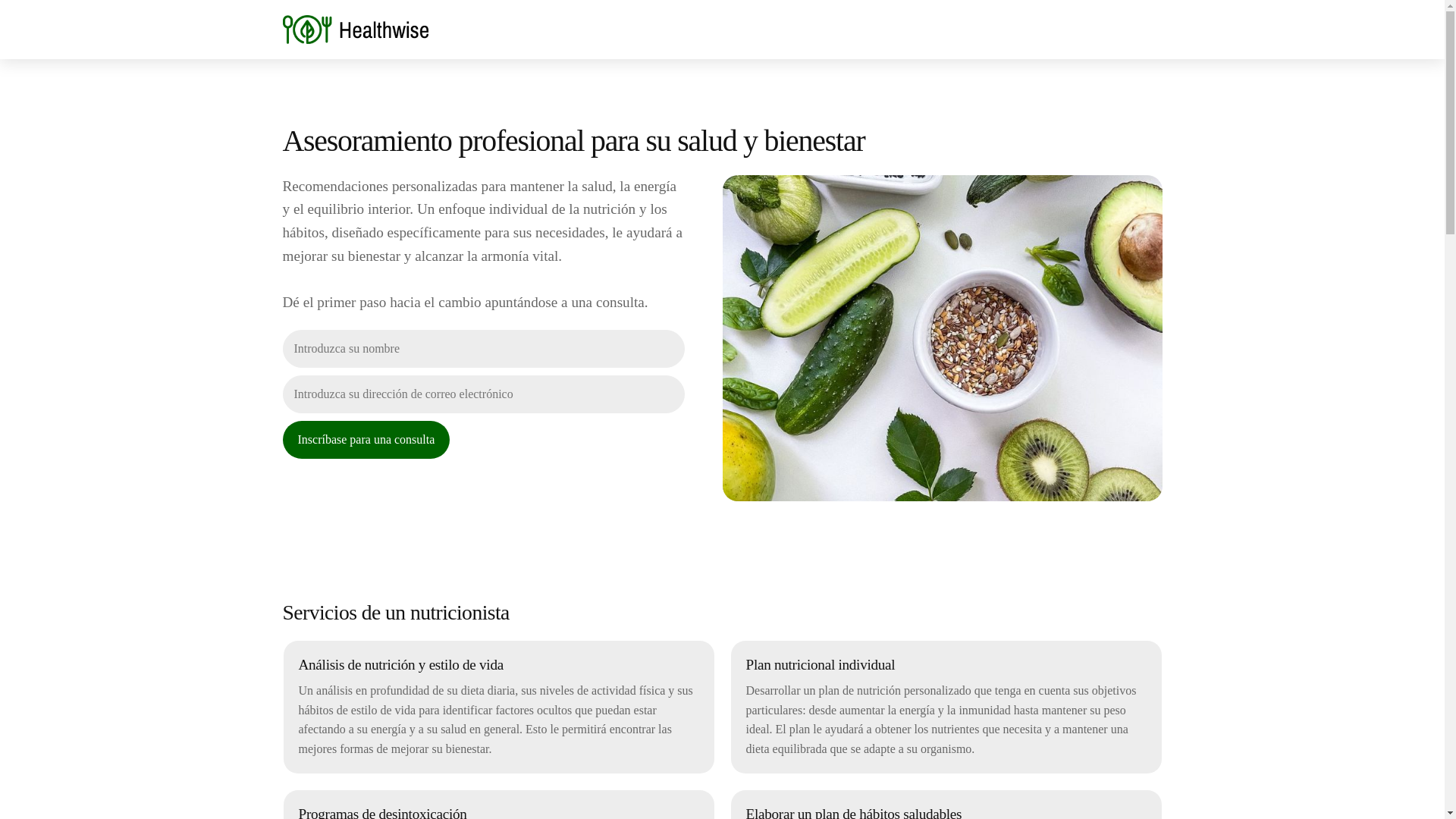 website screenshot of https://healthwisepro.info/