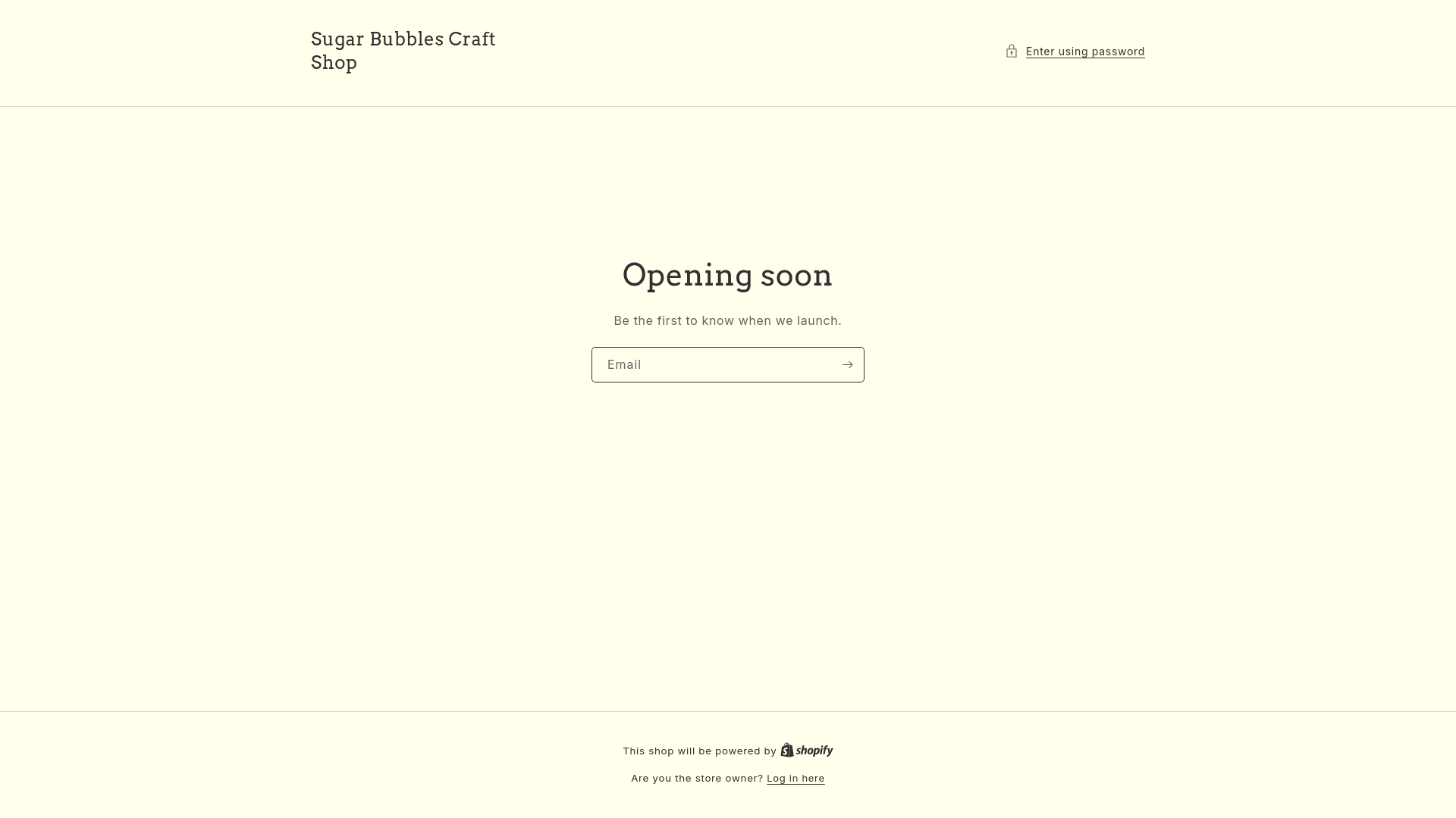 website screenshot of https://sugarbubblescraftshop.com/