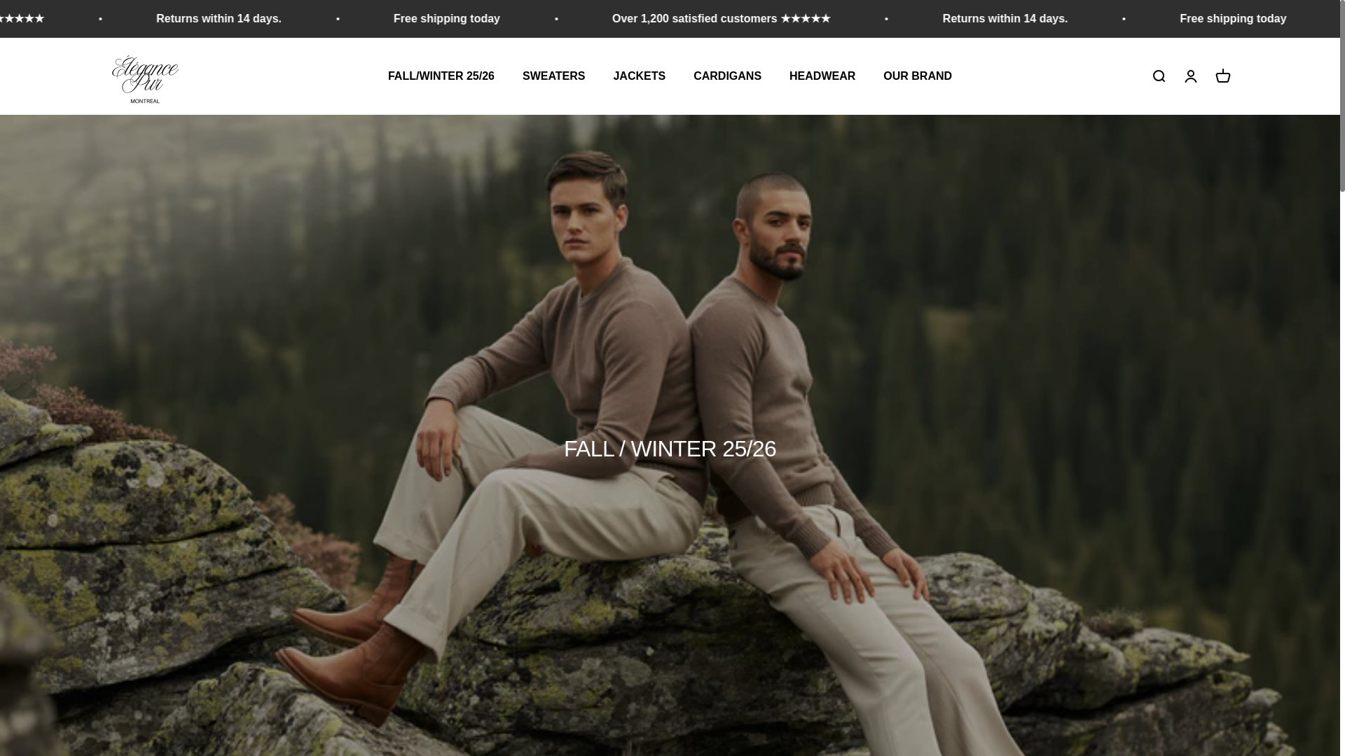 website screenshot of https://lelegancepurmontreal.com/