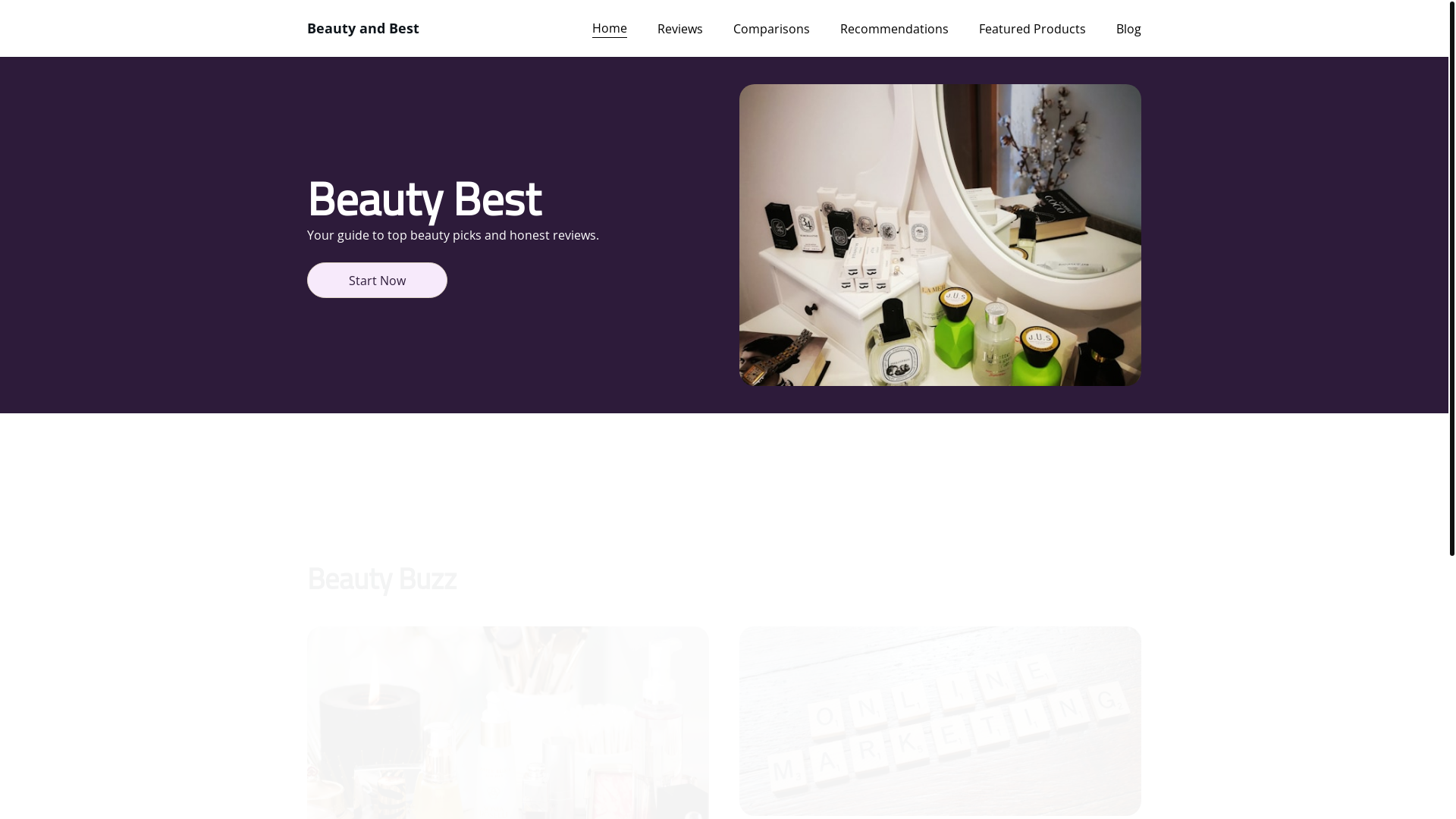 website screenshot of https://beautyandbest.de/