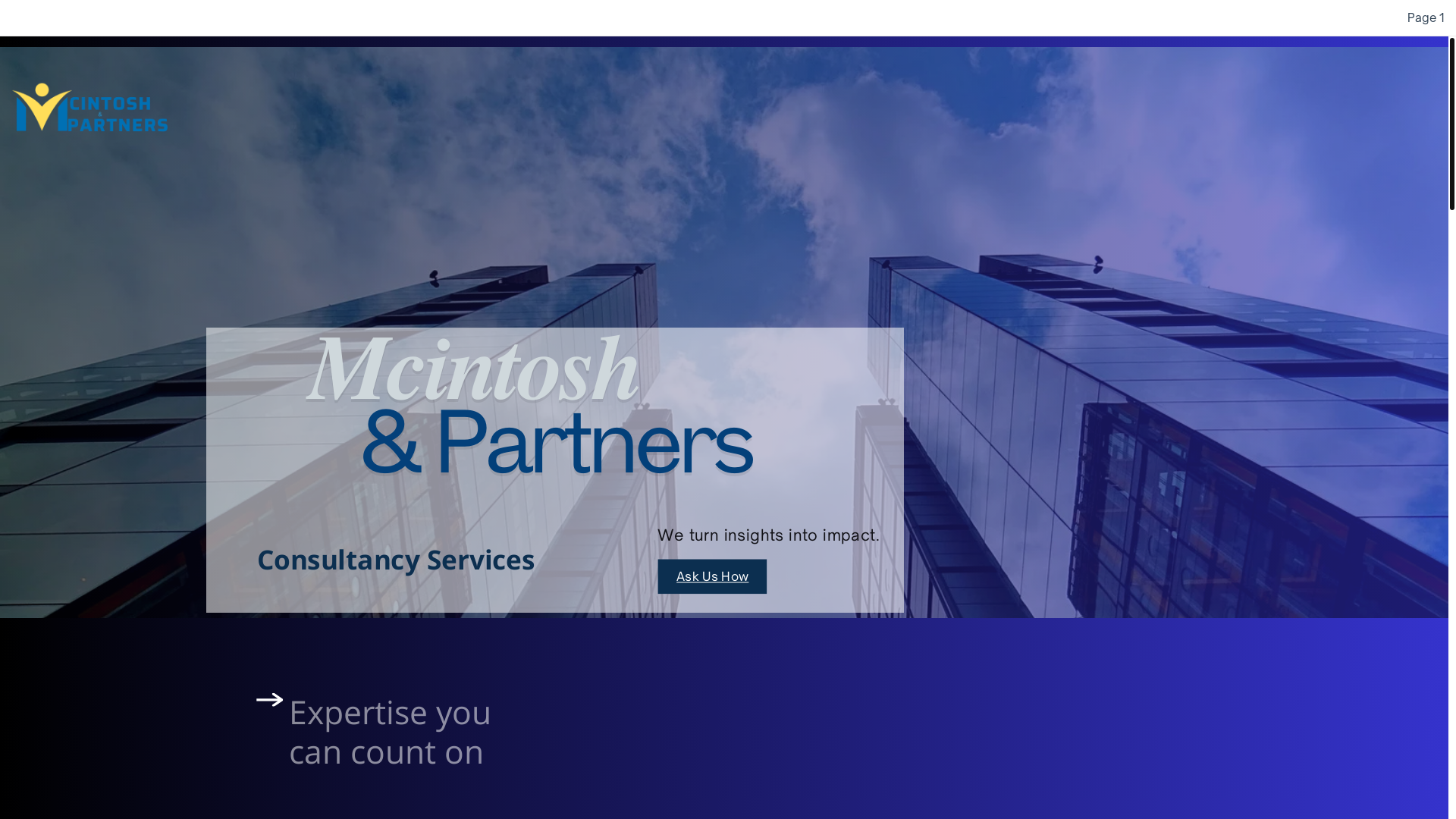 website screenshot of https://toshandpartners.com/