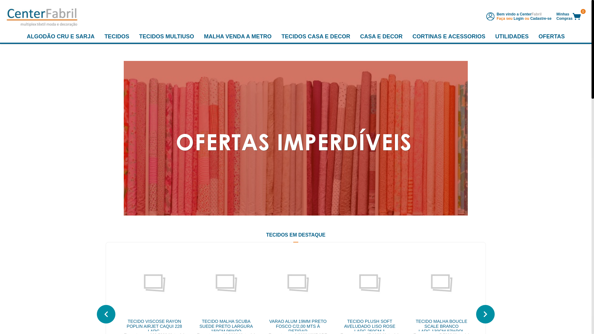 website screenshot of https://centerfabril.loja.biz