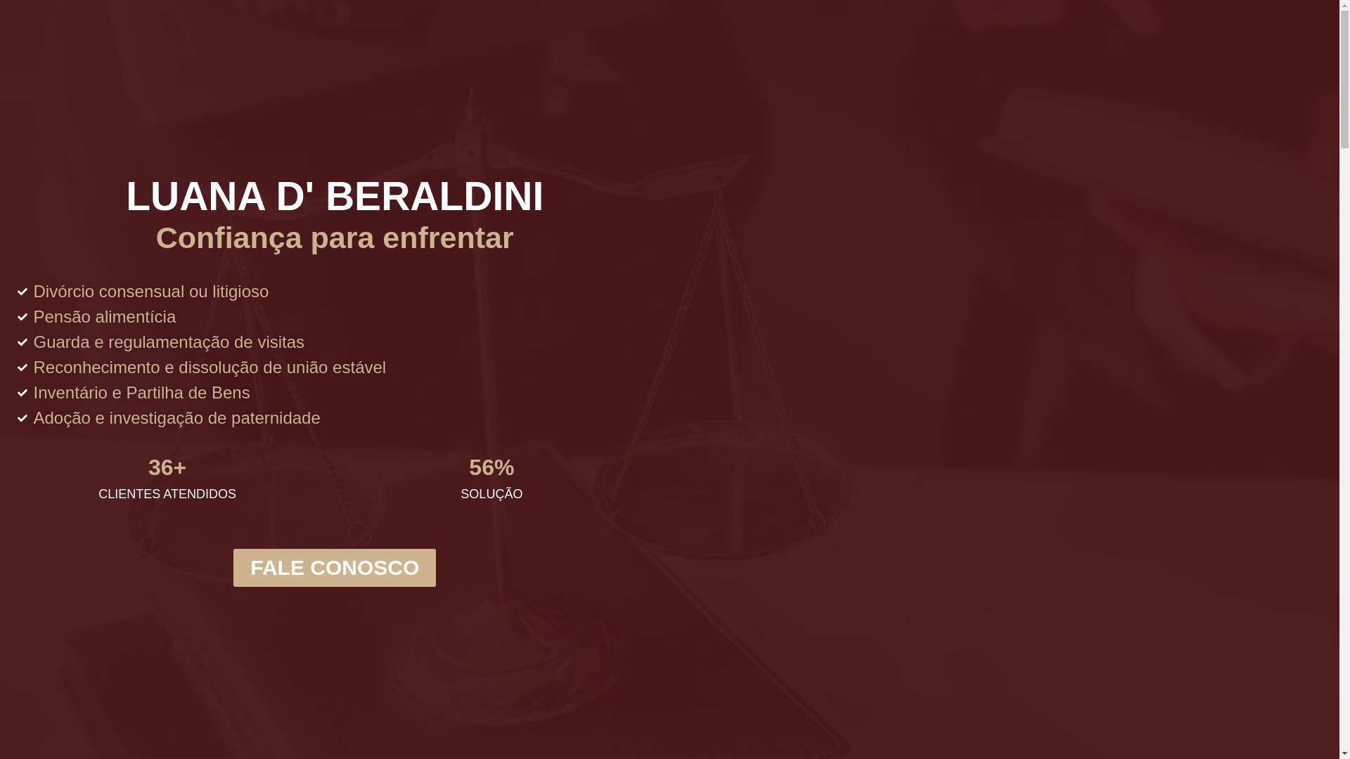 website screenshot of https://luanadberaldiniadv.com.br/