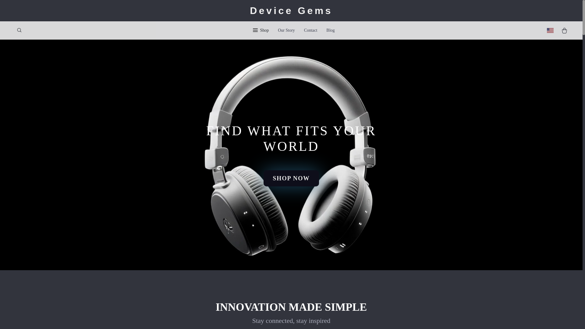 website screenshot of https://devicegems.shop/