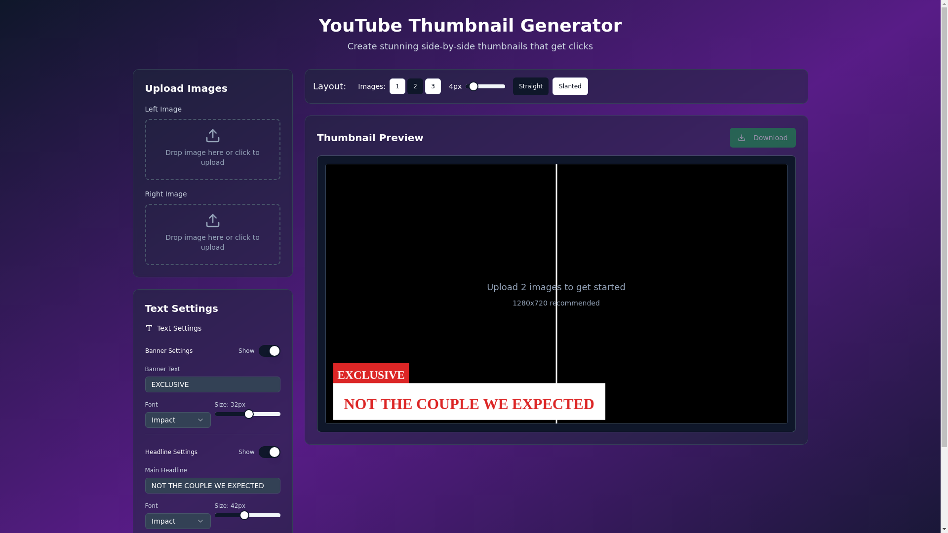 website screenshot of https://thumbnailgenerator.online/
