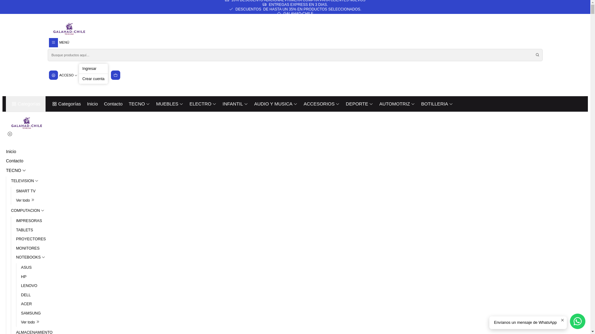 website screenshot of https://galahad-chile.cl/